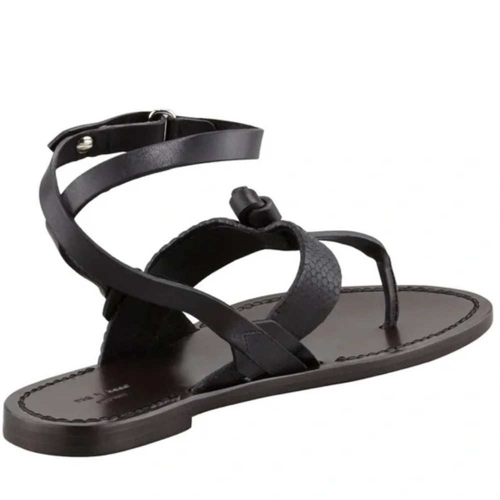 RAG & BONE SIGRID T-STRAP THONG FLIP FLOP SANDAL BLACK SIZE 36.5 SIZE 6.5